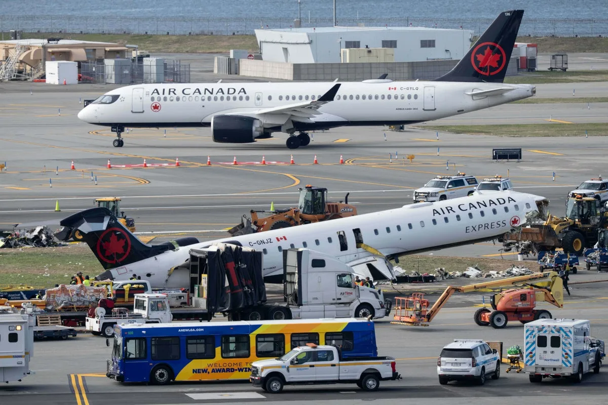 Air Canada Plane Crash at LaGuardia Leaves Runway Blocked and Prompts Official Responses