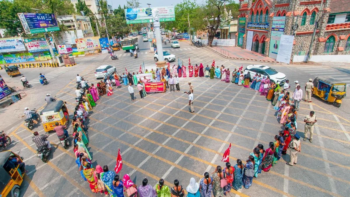 Anganwadi Workers Protest and Union Members Arrested in Andhra Pradesh