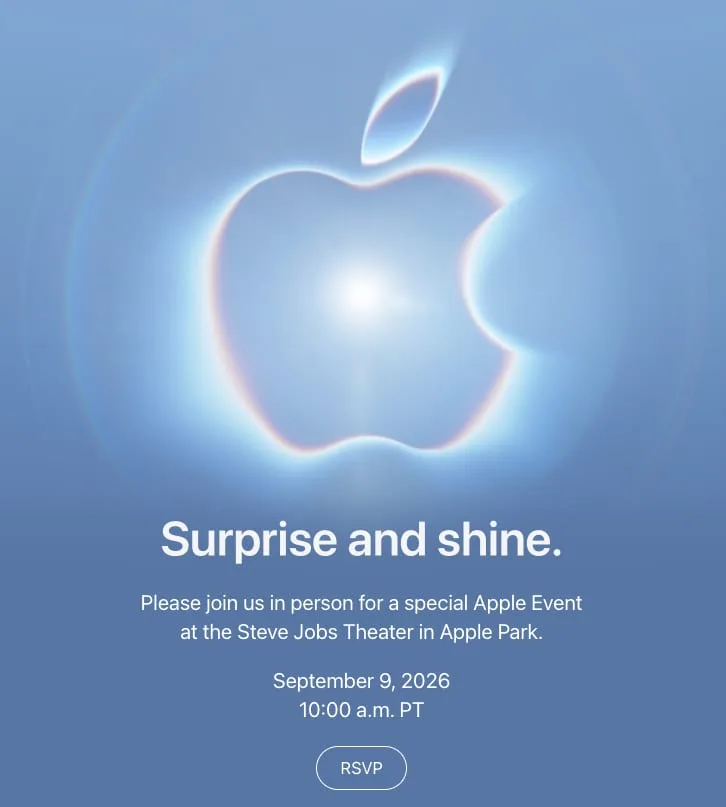 Apple Schedules September 9 Event to Launch iPhone 18 Pro and Foldable iPhone