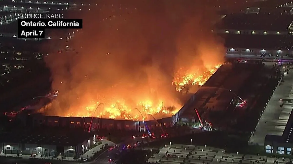 Arson Fire Destroys Ontario, California Warehouse Housing Paper Products