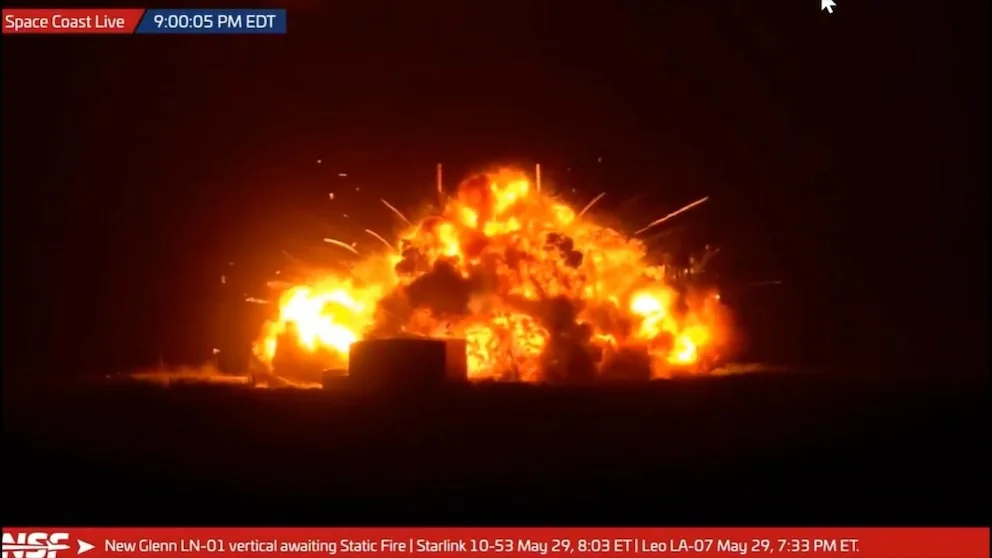 Blue Origin Rocket Explodes During Ground Test at Cape Canaveral Launchpad