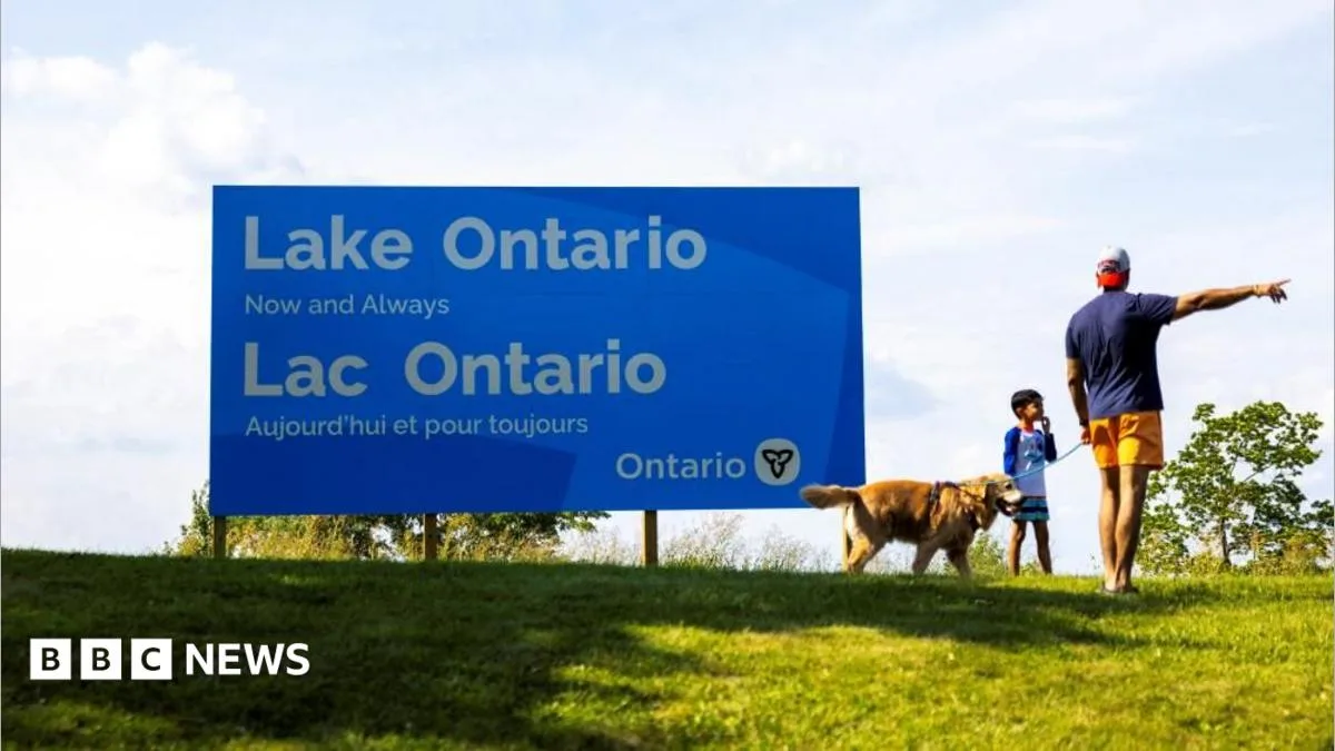 Canada Unveils Lake Ontario Sign Amid Ongoing U.S.-Canada Trade Dispute