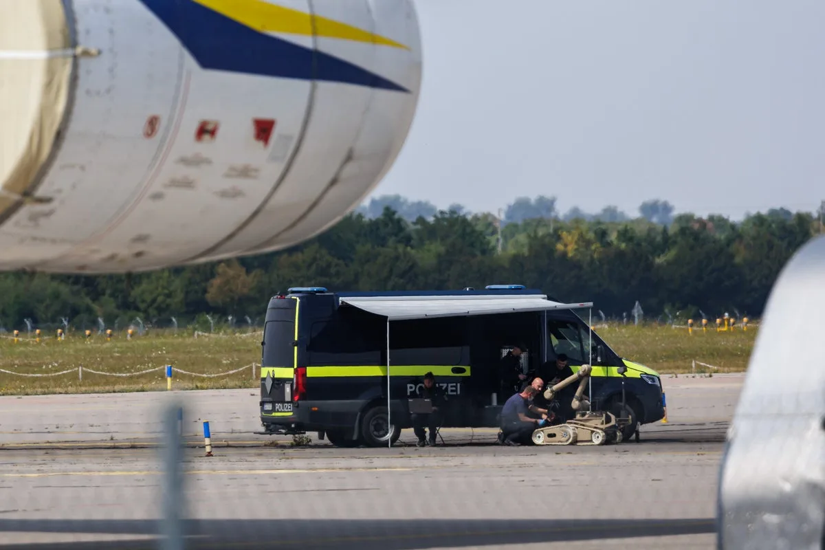 Explosive Drone Found Near Jet in Leipzig Described as 'Serious Attack' on Germany