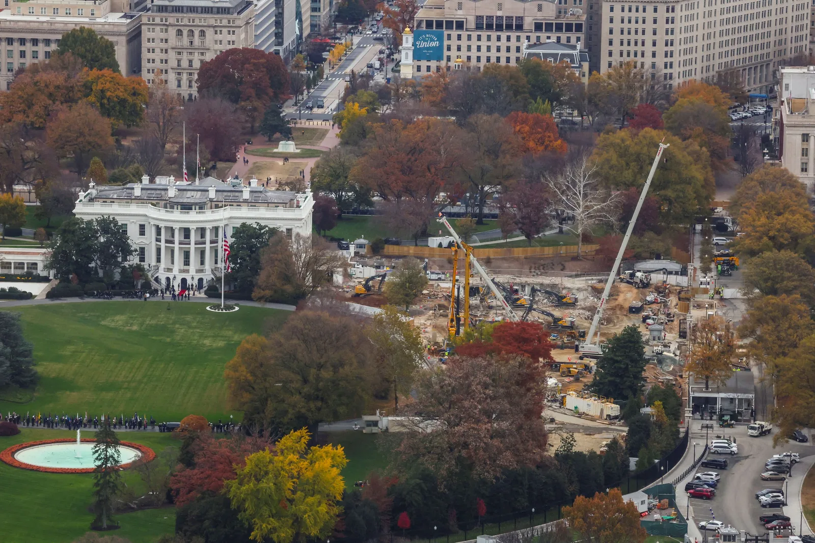 Federal Judge Halts Above-Ground Construction of White House Ballroom Project