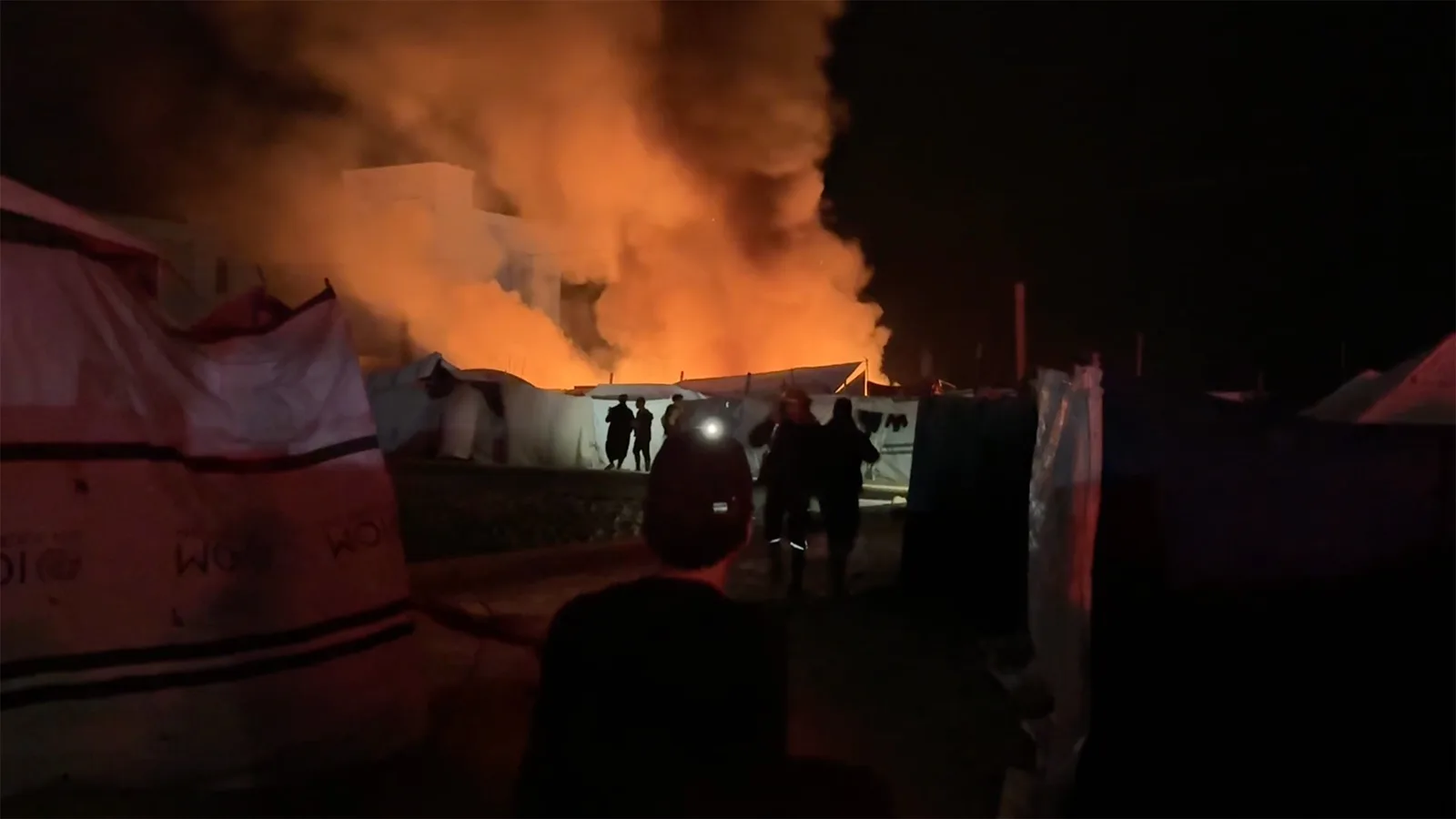 Fire Breaks Out at Gaza's Al-Ansar Camp After Reported Israeli Strike