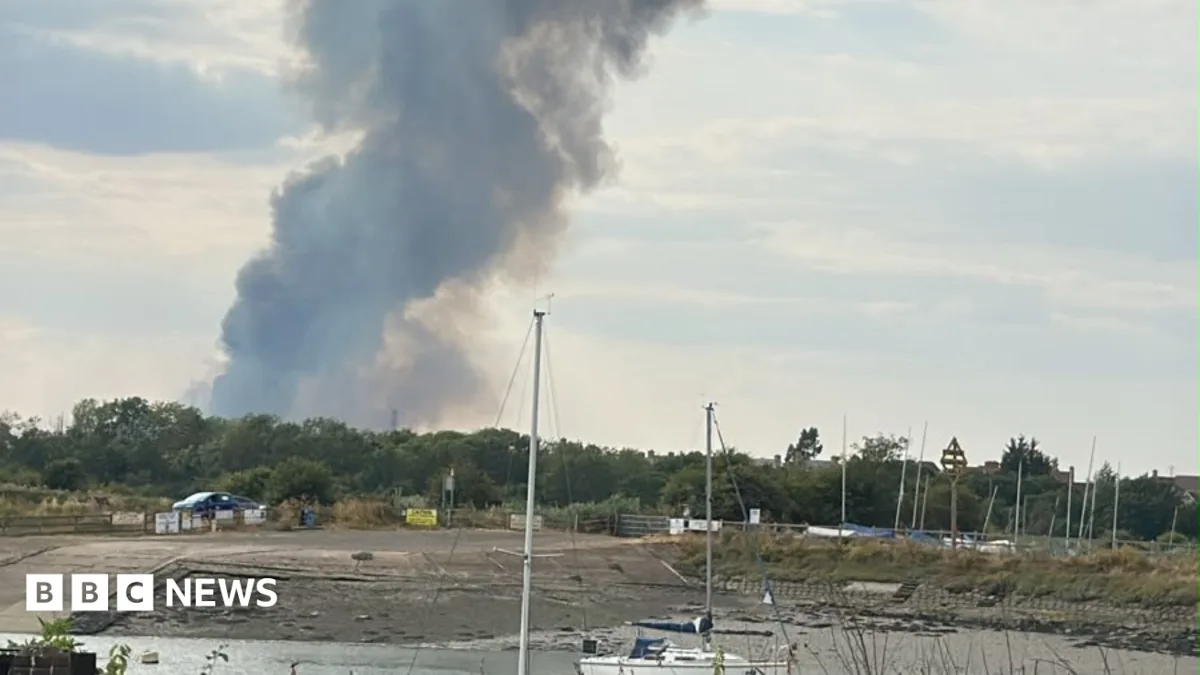 Over 100 Firefighters Respond to Large Industrial Blaze in Essex