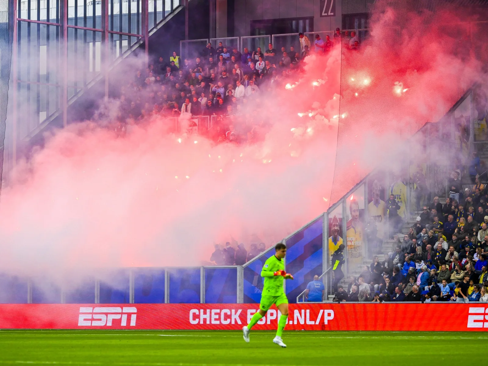 Fireworks Injure Cambuur Fans During Dutch League Match Against Feyenoord
