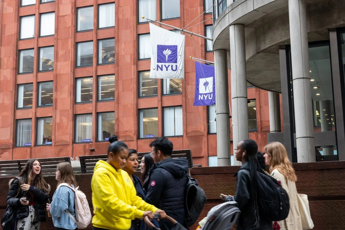 Flag With Swastikas and Star of David Raised on NYU Campus Building