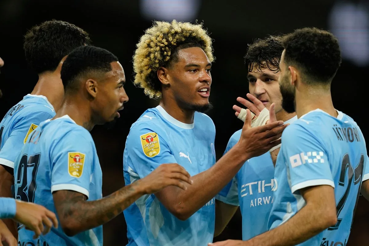 Floyd Samba Scores Twice on Debut as Man City Beat Norwich 5-0 in Carabao Cup