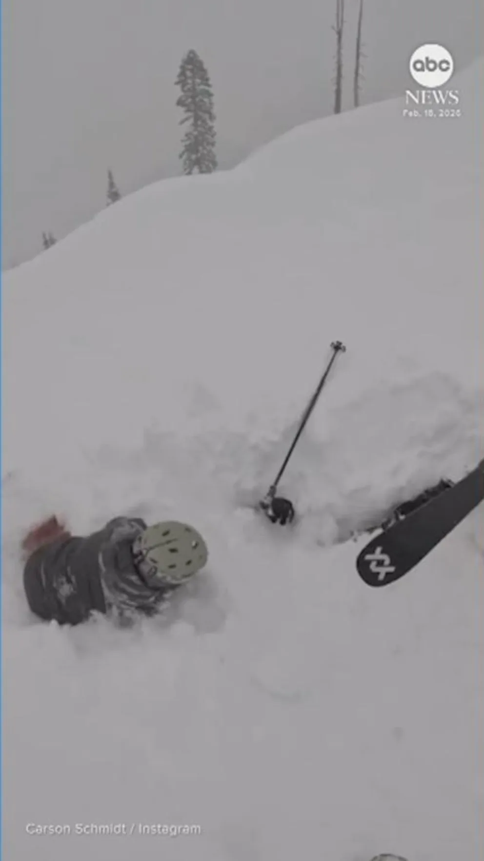 Friends rescue skier buried in deep snow at Palisades Tahoe