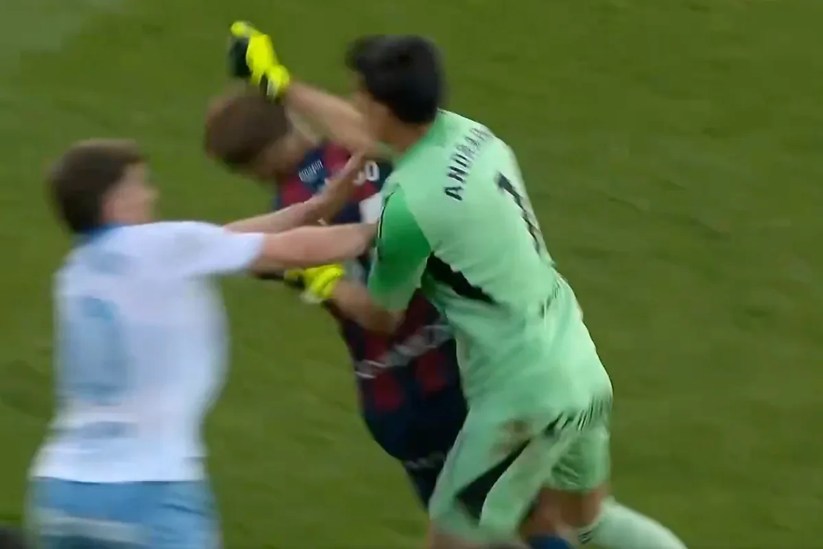 Goalkeeper Strikes Opposing Captain During Chaotic Spanish La Liga 2 Match