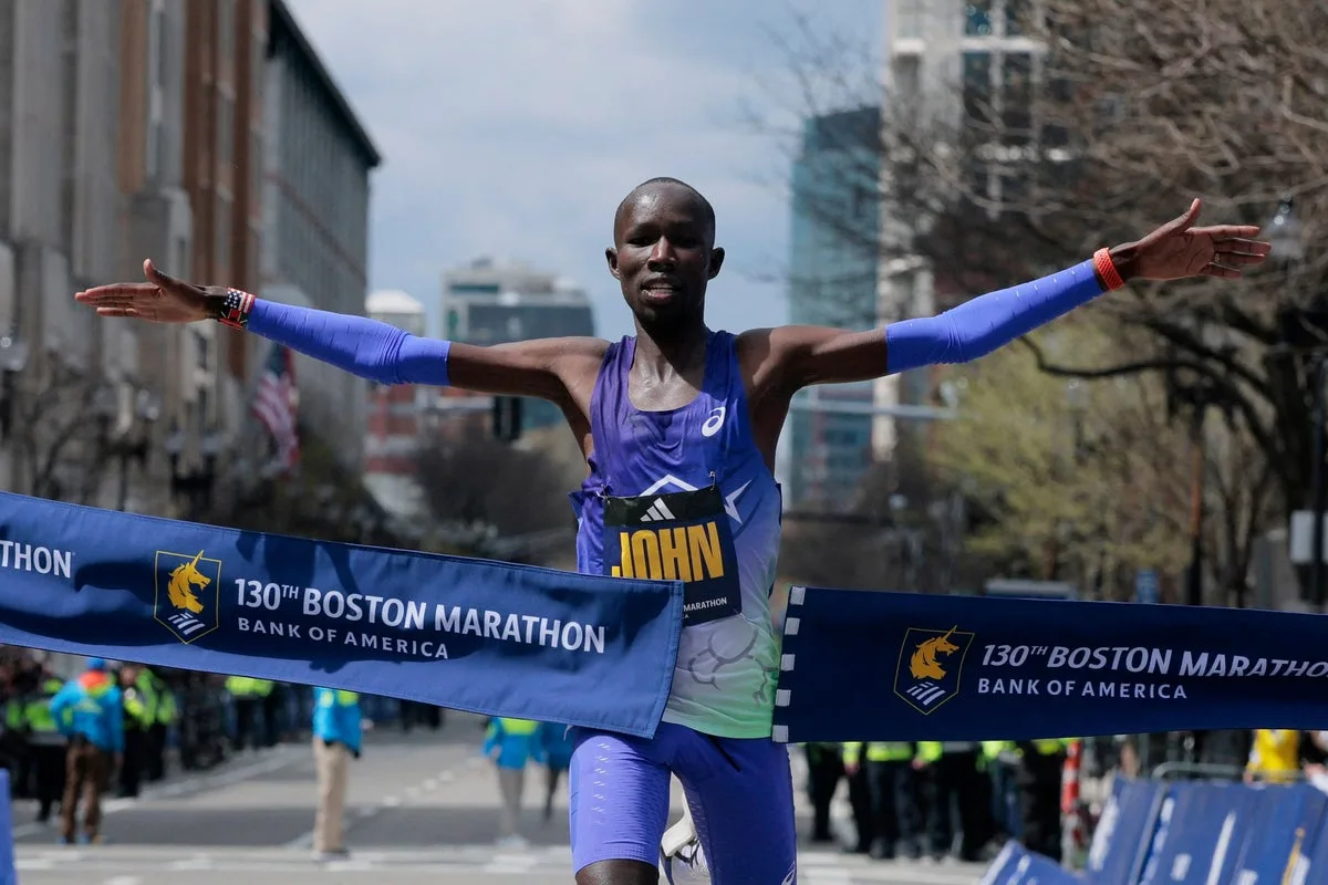 John Korir Sets Course Record to Win 130th Boston Marathon