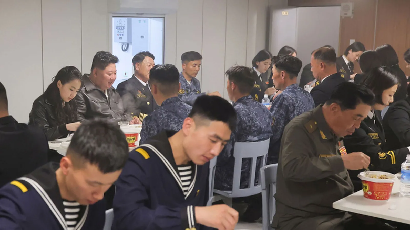 Kim Jong Un and Daughter Inspect North Korea's New Advanced Warship