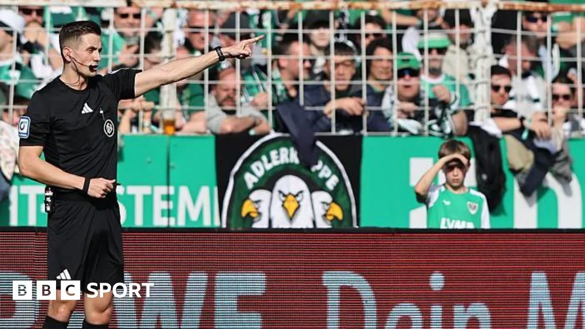 Masked Fan Unplugs VAR Monitor During German Second Division Football Match