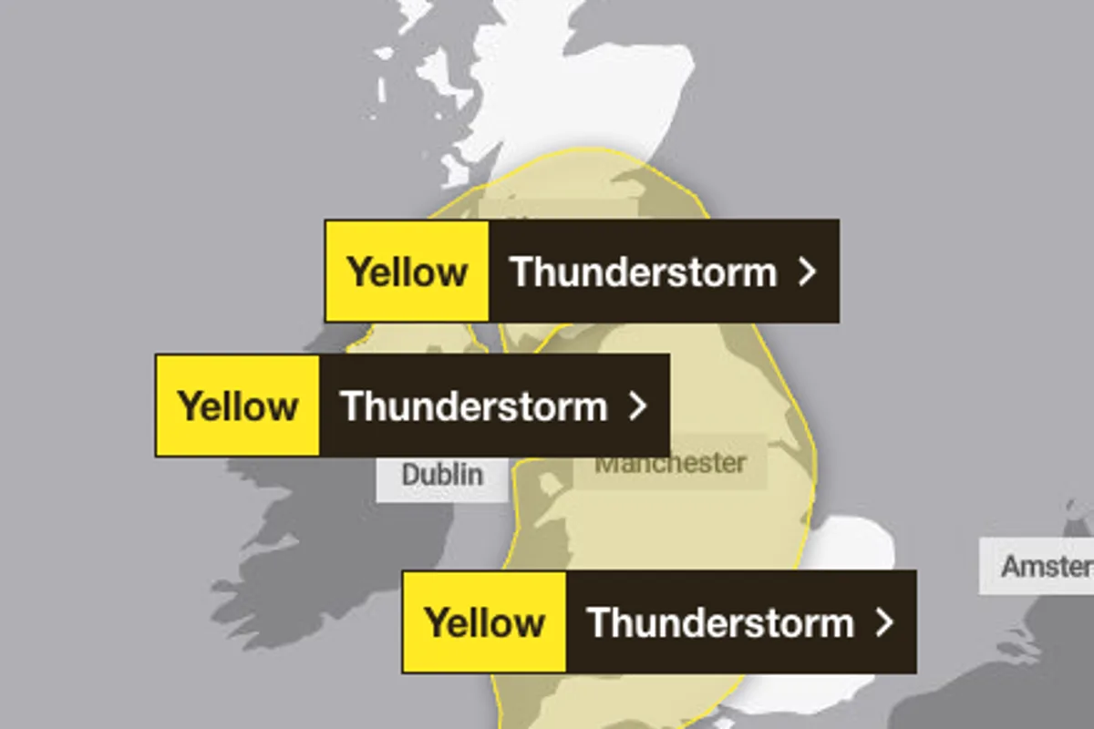 Met Office Issues Weather Warnings for Thunderstorms Across UK During Bank Holiday