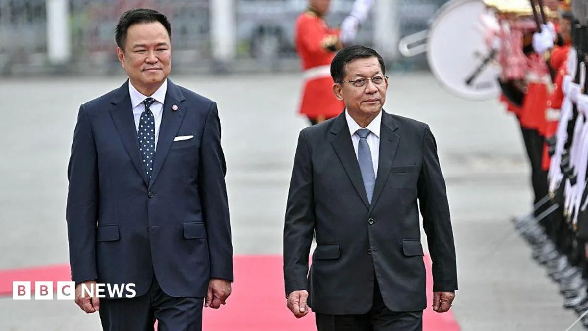 Myanmar's Min Aung Hlaing Makes Official Visit to Thailand as Civilian Leader