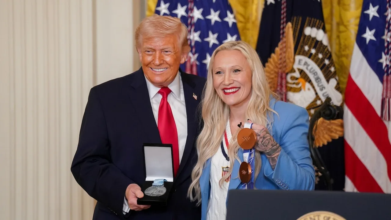 Olympic Bobsledder Kaillie Humphries Aligns with Trump at White House Event