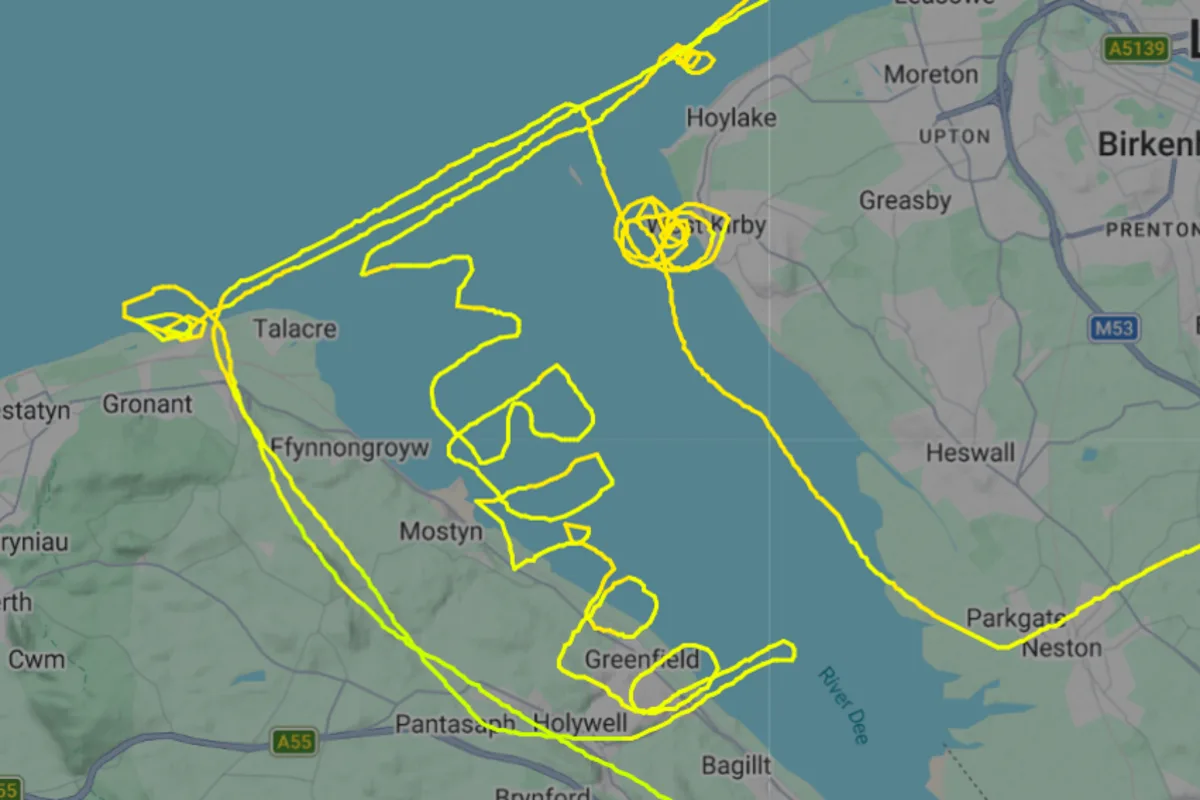 Pilot Spells 'I'm Bored' in Sky During Maintenance Test Flight Near Liverpool