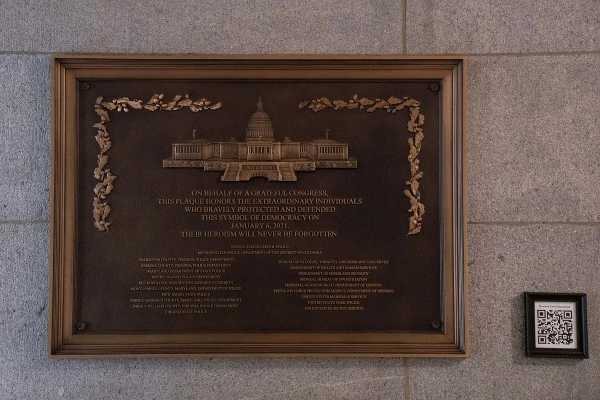 Plaque Honoring Jan. 6 Police Officers Installed at U.S. Capitol After Delay