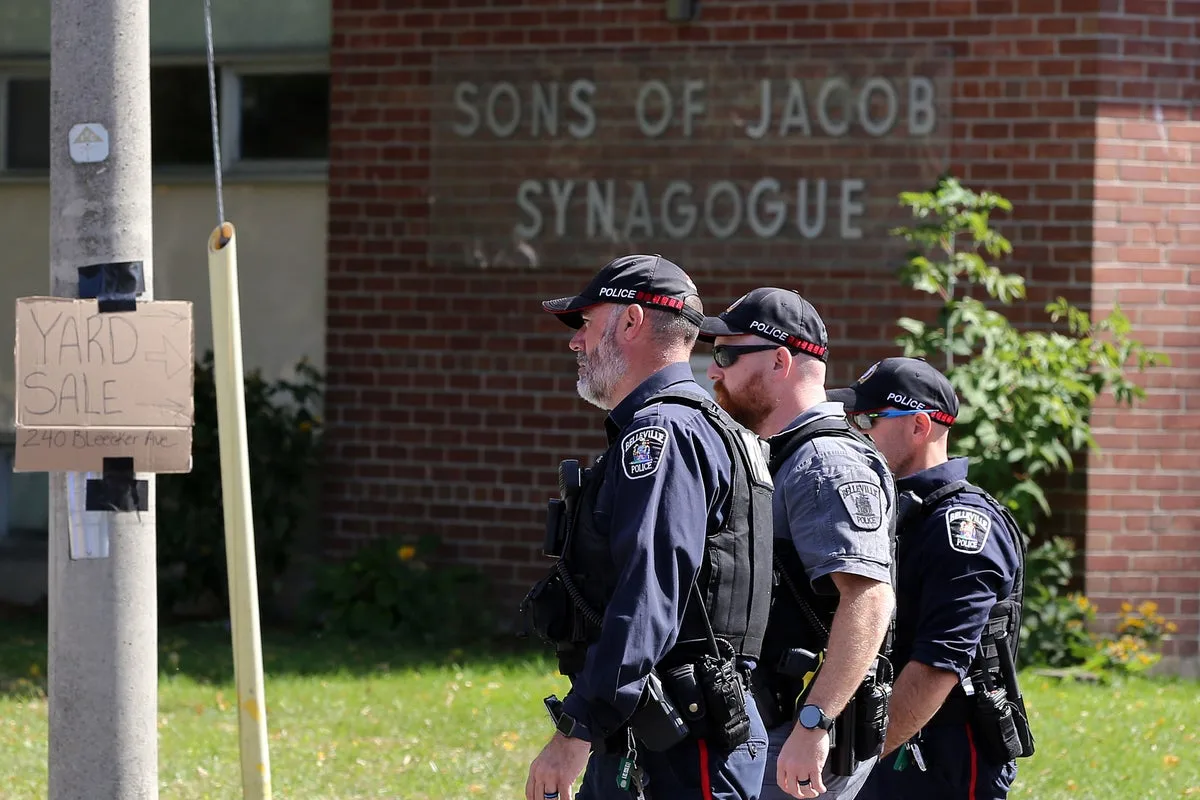 Police Officer Injured in Shooting Outside Ontario Synagogue During Yom Kippur