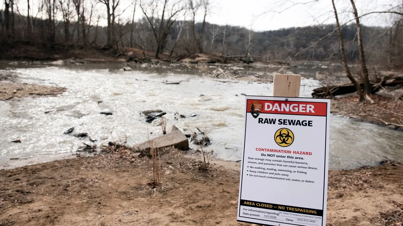 Potomac River Sewage Spill Repairs Completed After Sewer Line Collapse in Maryland