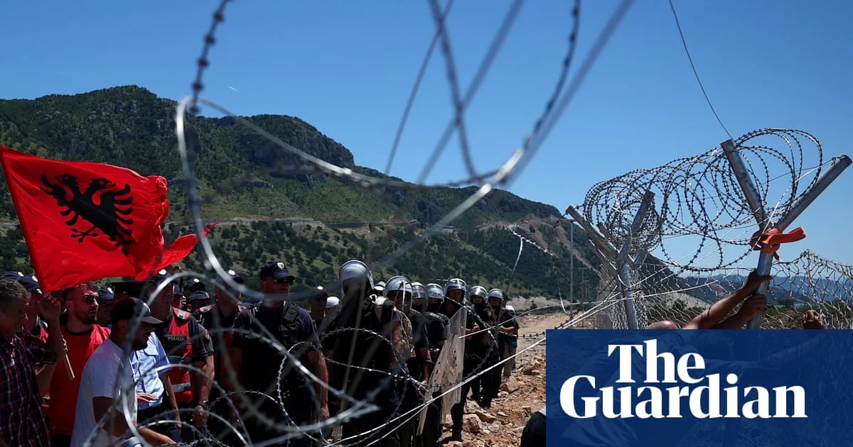 Protesters Remove Fencing at Albania Adriatic Coast Luxury Resort Site