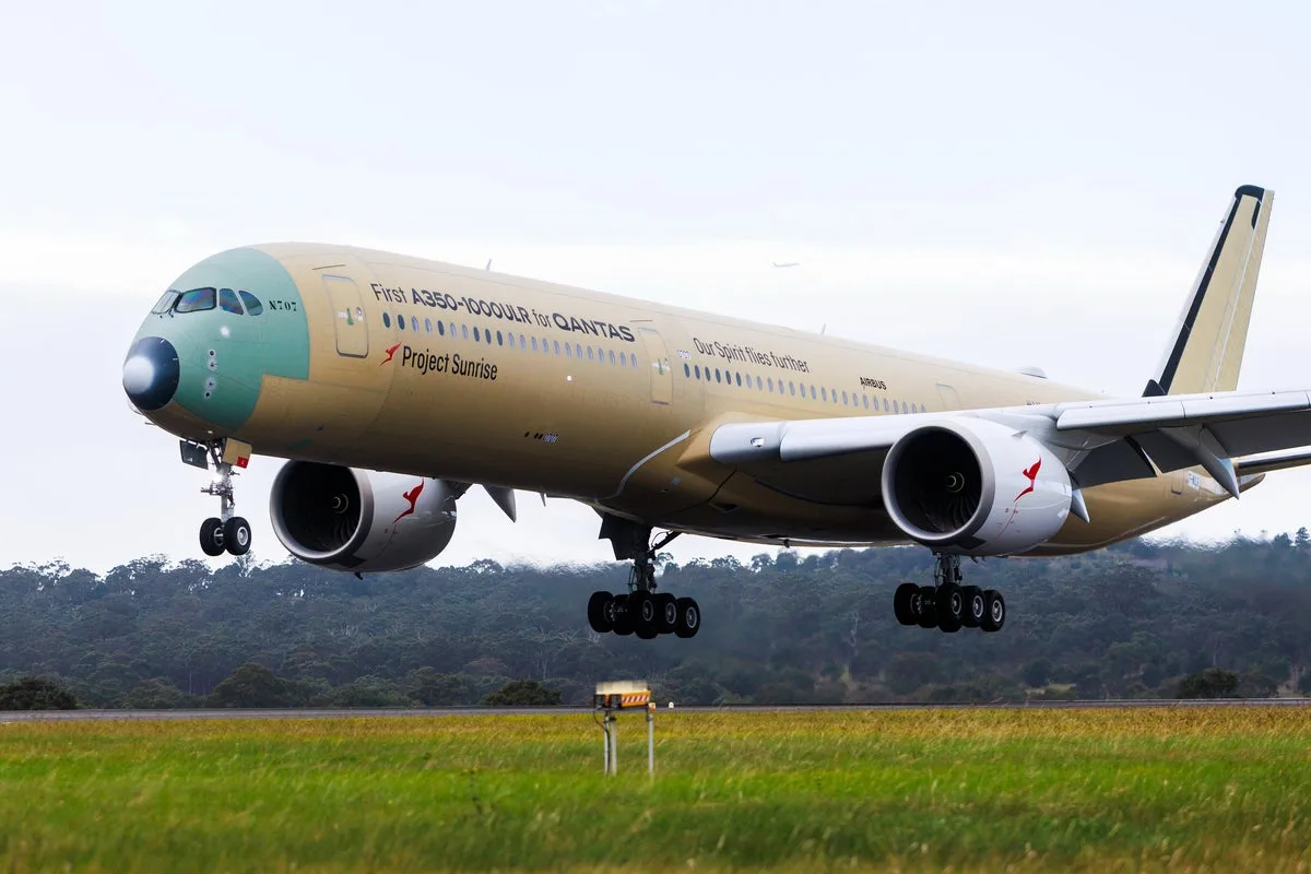 Qantas Completes 19-Hour Test Flight of New Airbus A350-1000ULR to Australia