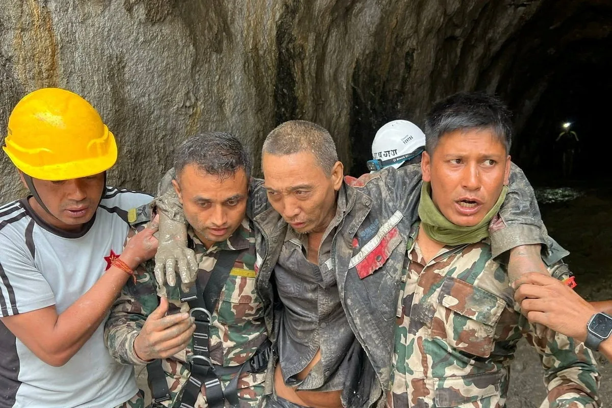 Rescuers Save Multiple Workers Trapped in Nepal Hydropower Tunnel After Floods