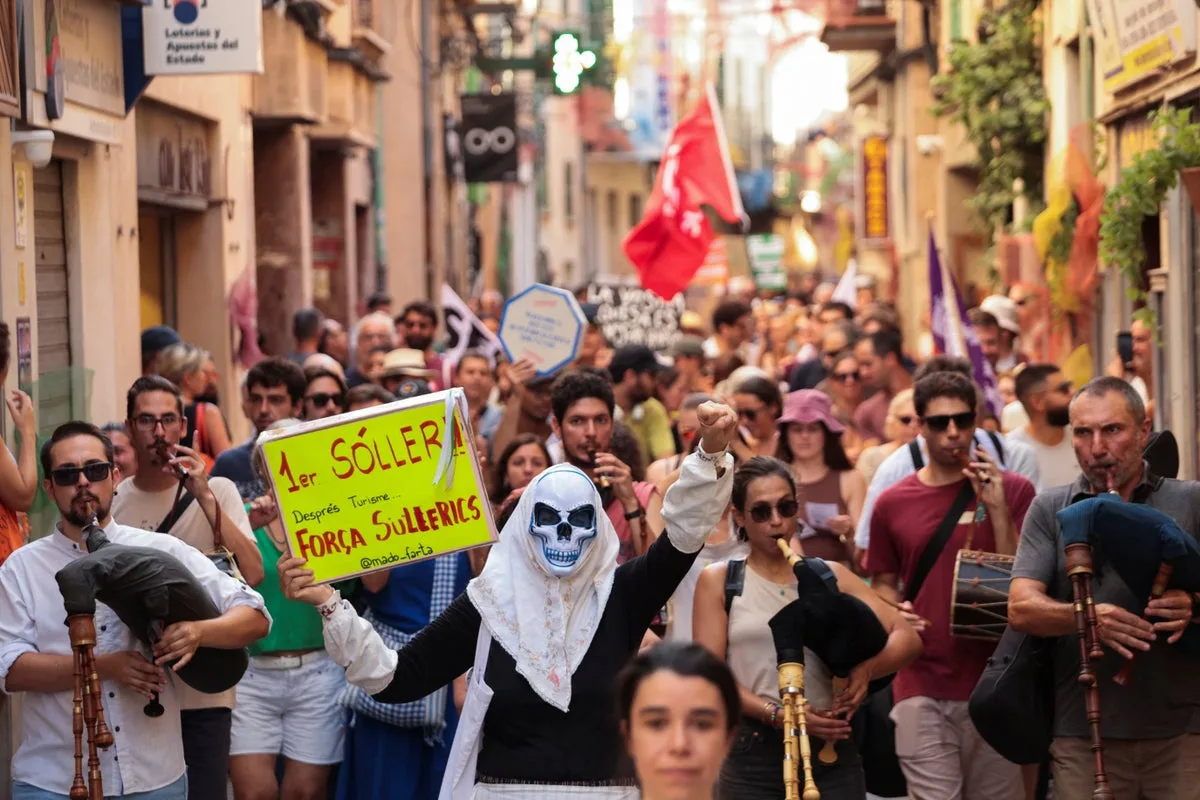 Residents March in Soller, Mallorca, to Protest Mass Tourism