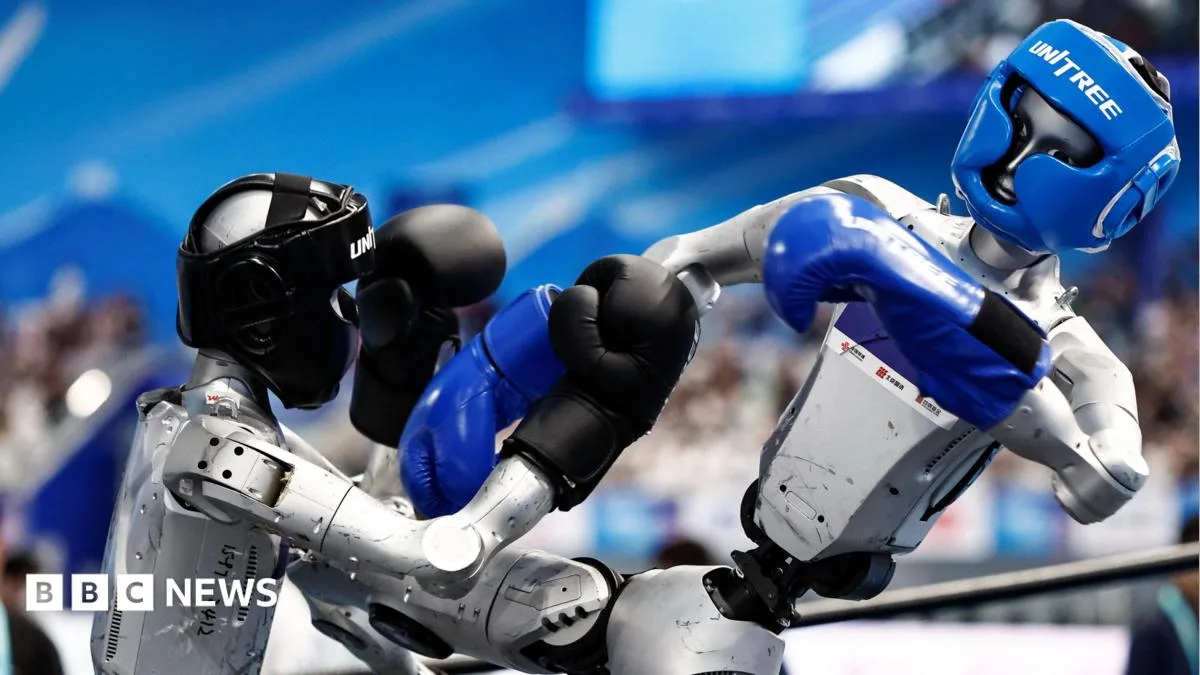 Robots Compete in Sprinting, Boxing, and Football at Beijing Humanoid Games