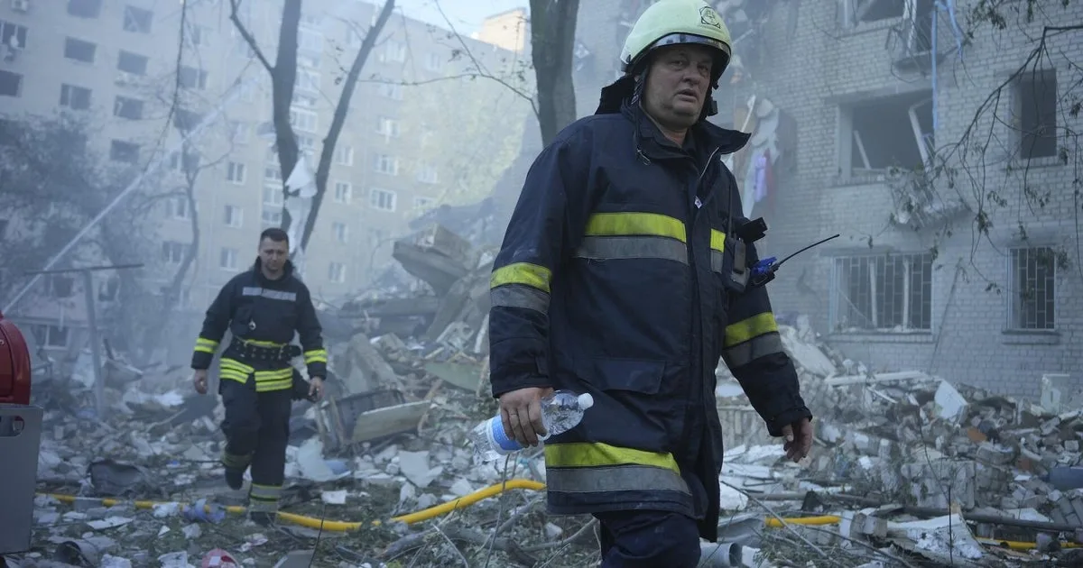 Russian Missile and Drone Strikes Kill Dozens in Kyiv, Damage Residential Buildings