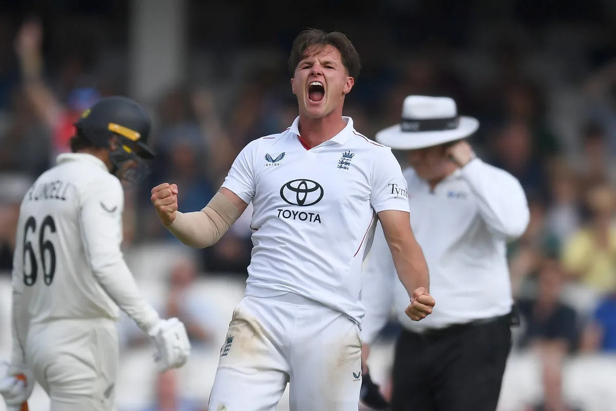 Sonny Baker Takes Two Wickets on Test Debut for England Against New Zealand