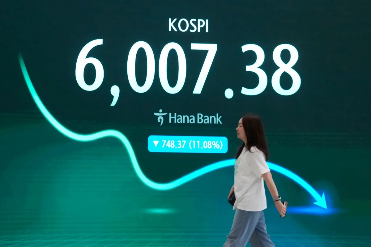 South Korea's Kospi Index Falls Sharply Amid Chip Stock Sell-Off