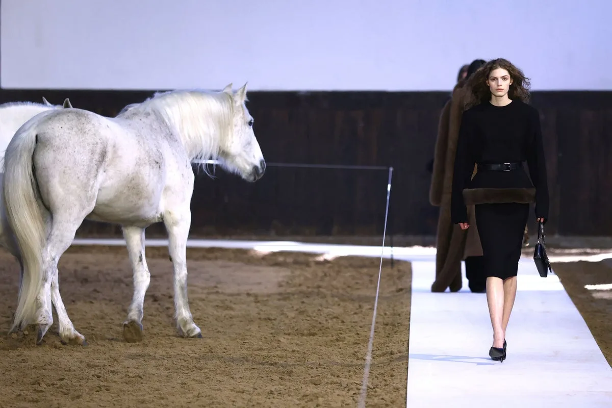 Stella McCartney includes horses in Paris Fashion Week runway show