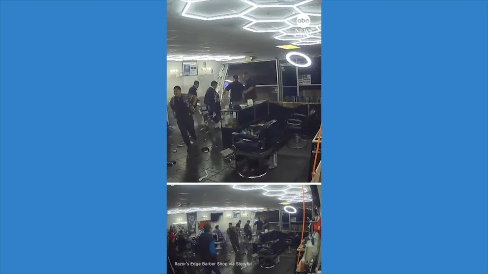 Surveillance Footage Shows Car Crashing Into Texas Barbershop