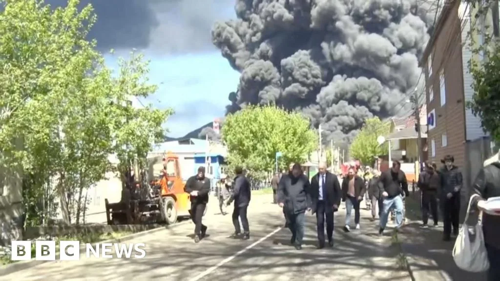 Third Ukrainian Strike Hits Russian Tuapse Oil Refinery, Causing Fire and Evacuations
