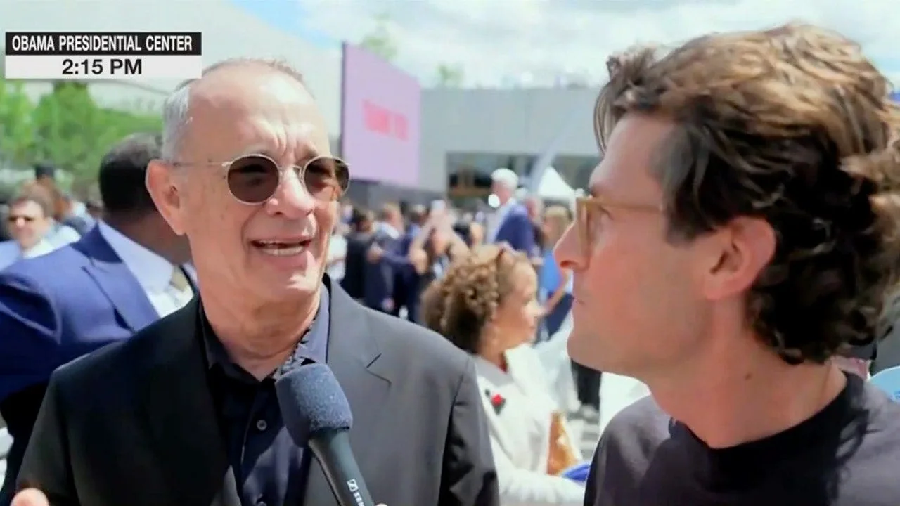 Tom Hanks Jokes About MS NOW Ratings During Obama Presidential Center Opening