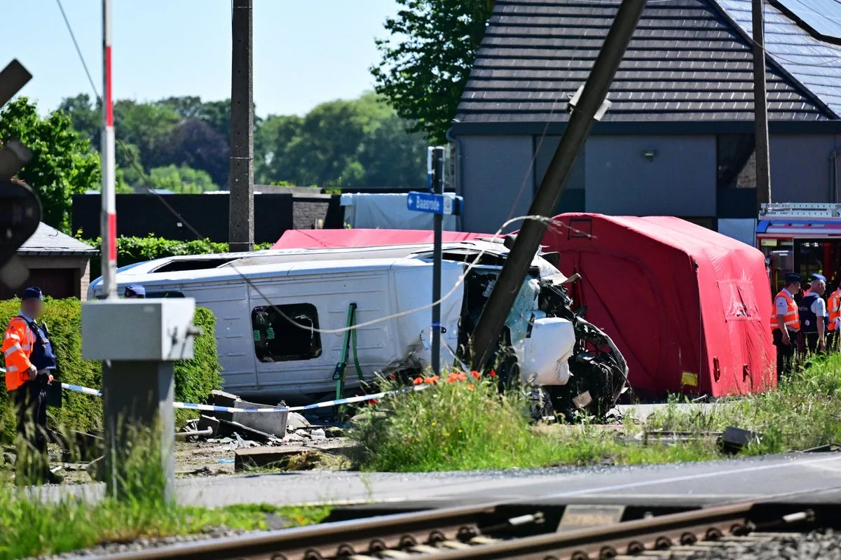 Train Collides with School Minibus in Buggenhout, Belgium, Causing Multiple Fatalities