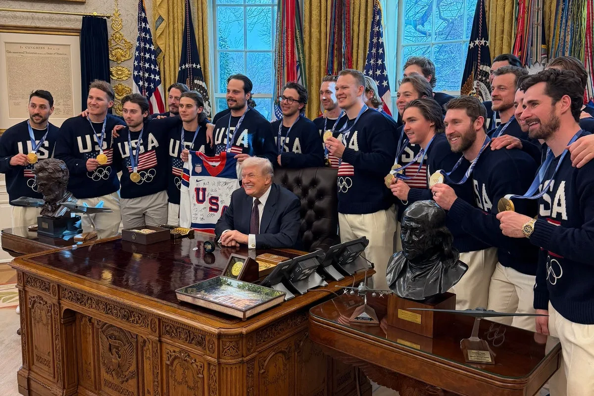 U.S. Men's Olympic Hockey Team Honored by President Trump at White House and SOTU