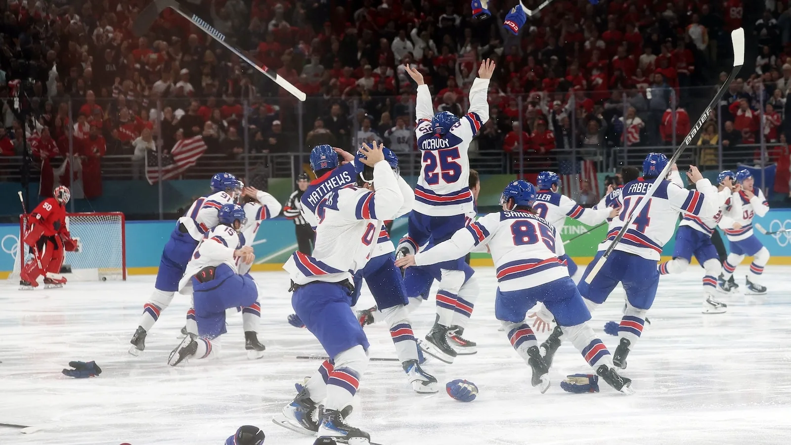 U.S. Men's Hockey Wins Olympic Gold Over Canada in Overtime After 46 Years