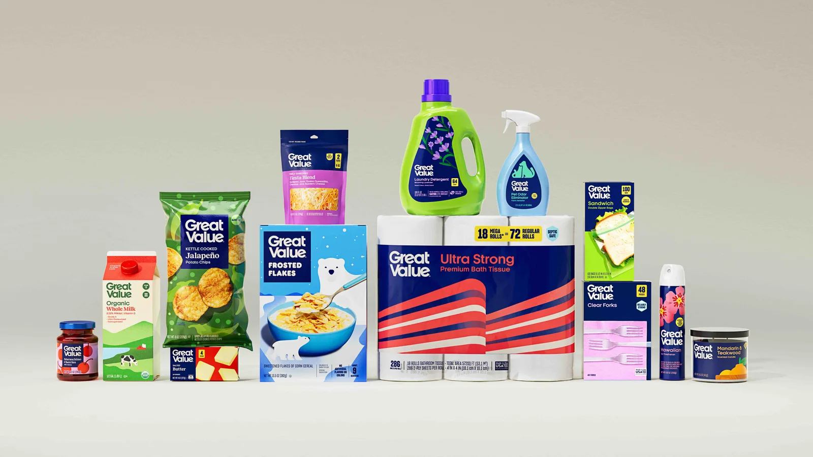 Walmart Updates Great Value Brand With New Packaging and Modern Design