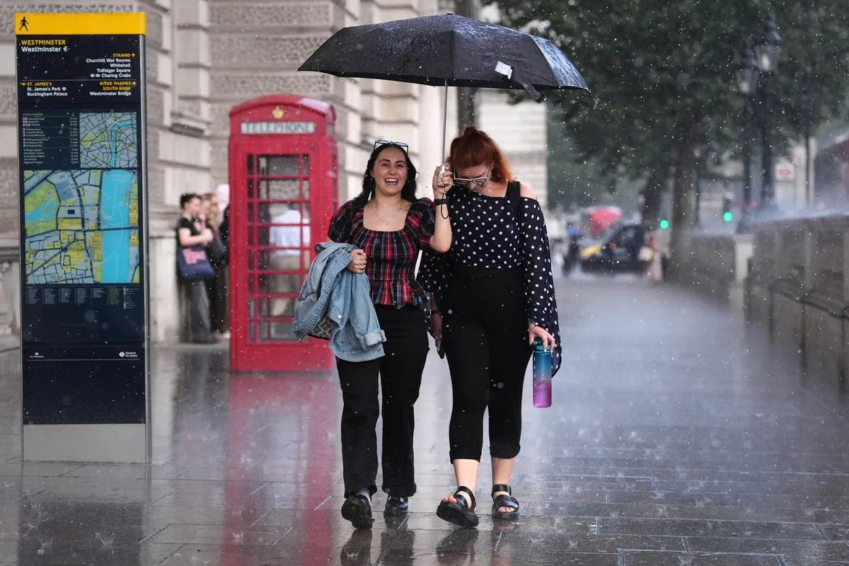 Yellow Thunderstorm Warnings Issued Across England and Wales Ahead of Bank Holiday